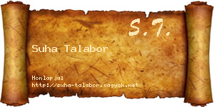 Suha Talabor névjegykártya